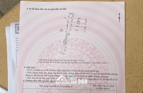 BÁN ĐẤT TẠI CỔ DƯƠNG - TIÊN DƯƠNG – ĐÔNG ANH – HÀ NỘI. Giá NHỈNH 4 TỶ